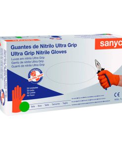 Guante nitrilo naranja ultra grip