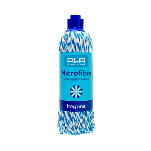 Fregona microfibra azul blanca