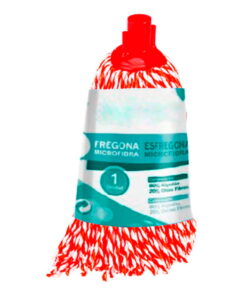 Fregona microfibra roja-blanca